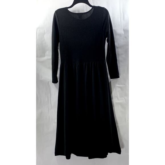 LINEAR BY RACHEL RISS Women's Black Crewneck Long Sleeve Maxi Dress SZ XS/S - Picture 2 of 8